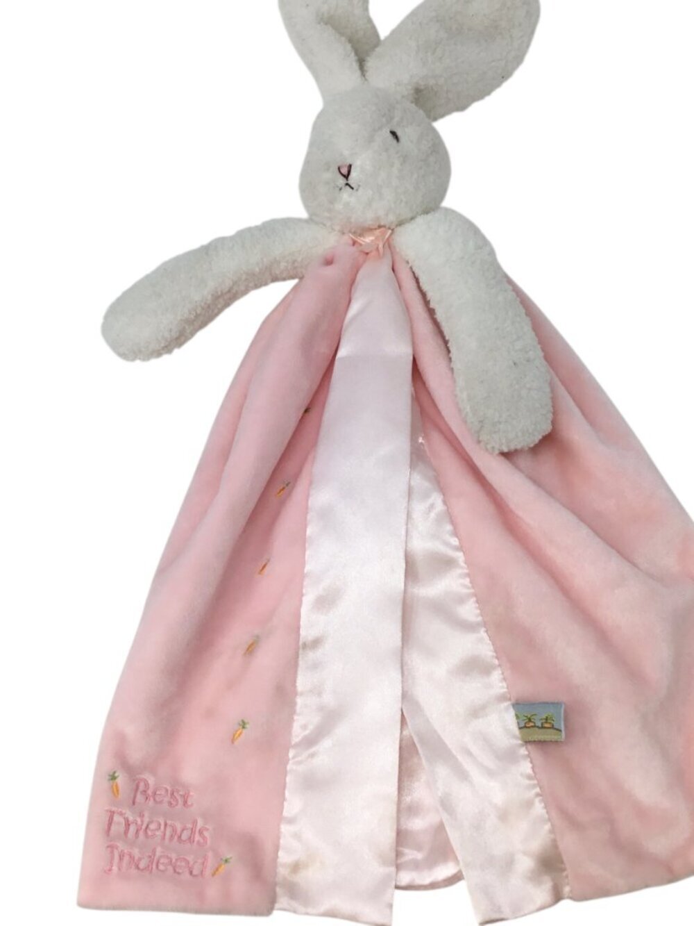 Bunnies by the Bay Blossom Lovey Security Blanket Best Friends Indeed Pink